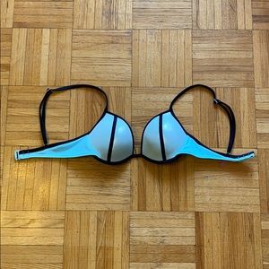 VICTORIAS SECRET Shiny Blue Bikini Top